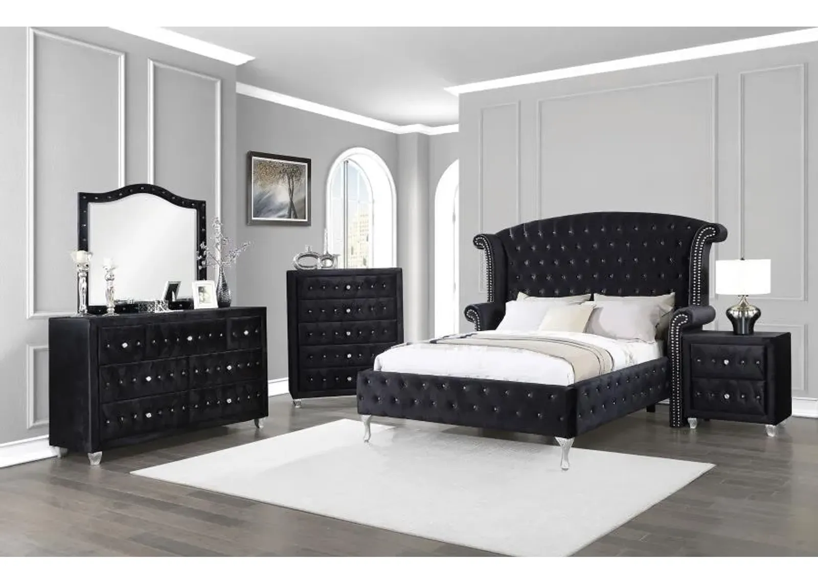 Deanna 5-piece Eastern King Bedroom Set Black