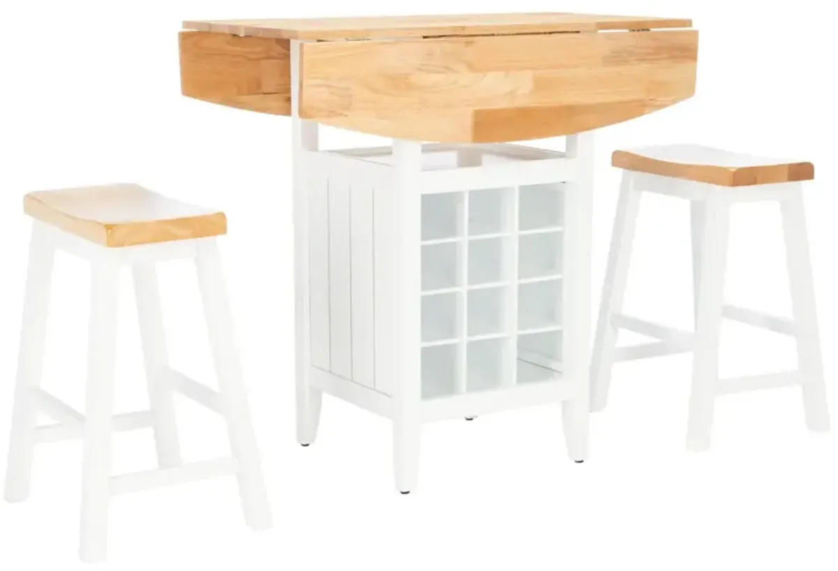  EMERIC 3 PC SET DROP LEAF PUB TABLE