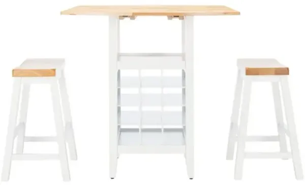  EMERIC 3 PC SET DROP LEAF PUB TABLE