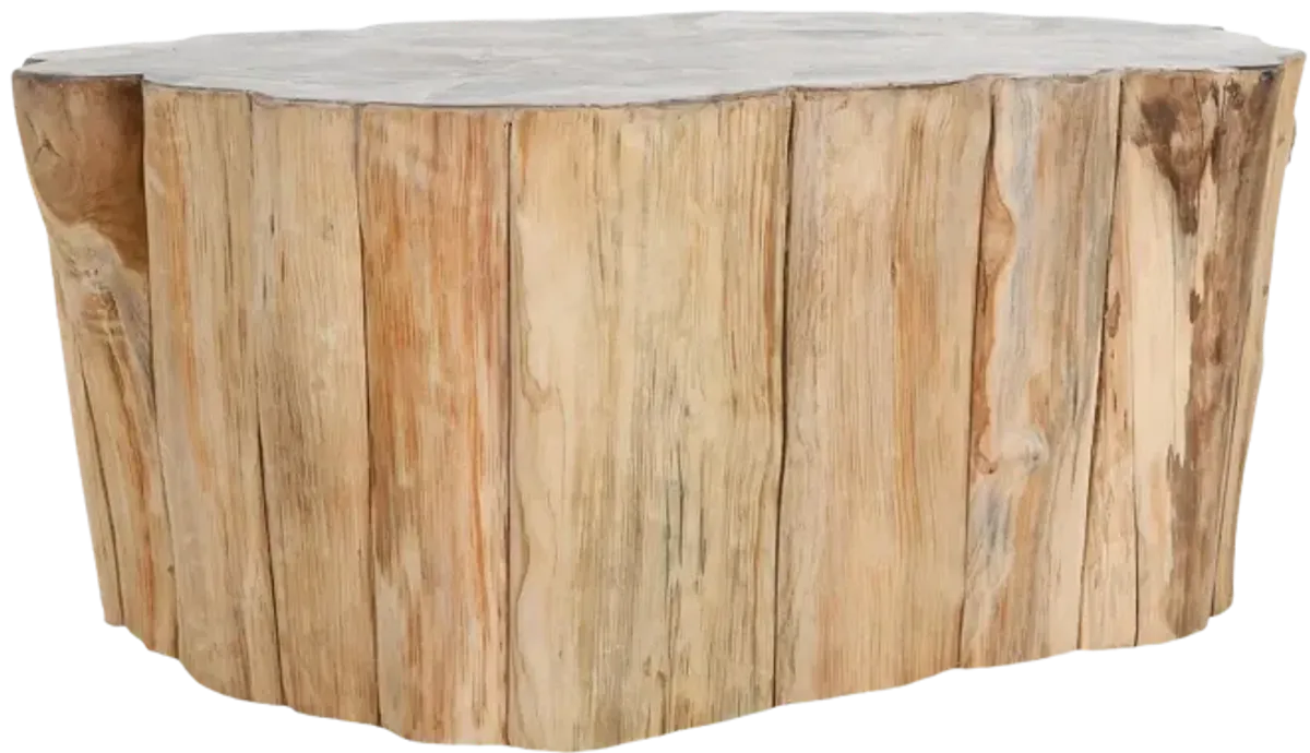 Norwest Teak Wood Coastal Coffee Table in Natural Tone