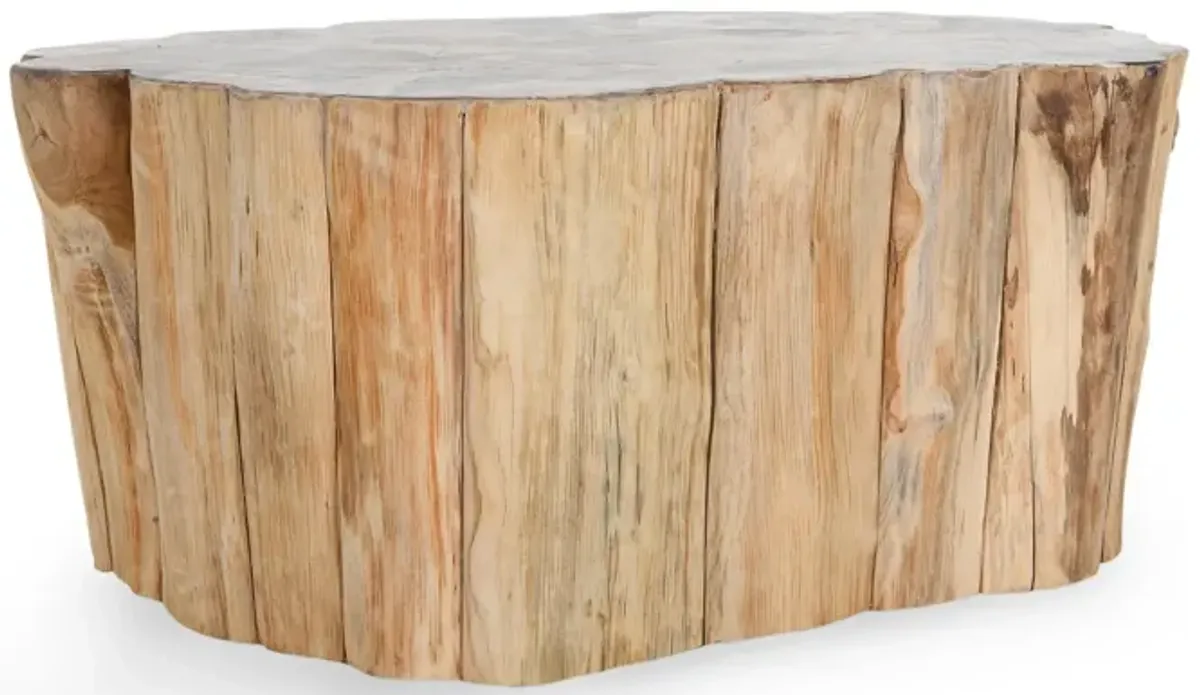 Norwest Teak Wood Coastal Coffee Table in Natural Tone