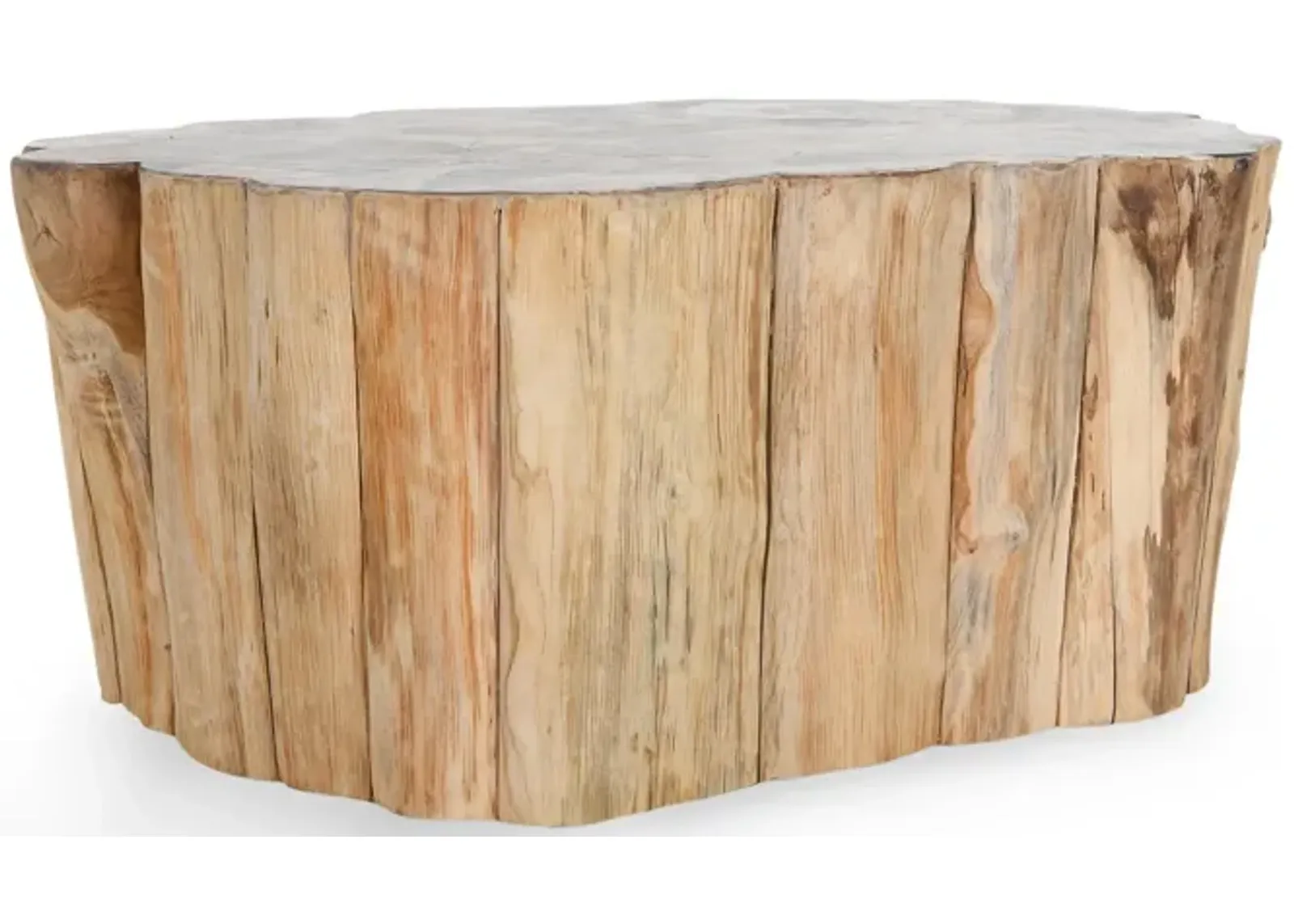 Norwest Teak Wood Coastal Coffee Table in Natural Tone