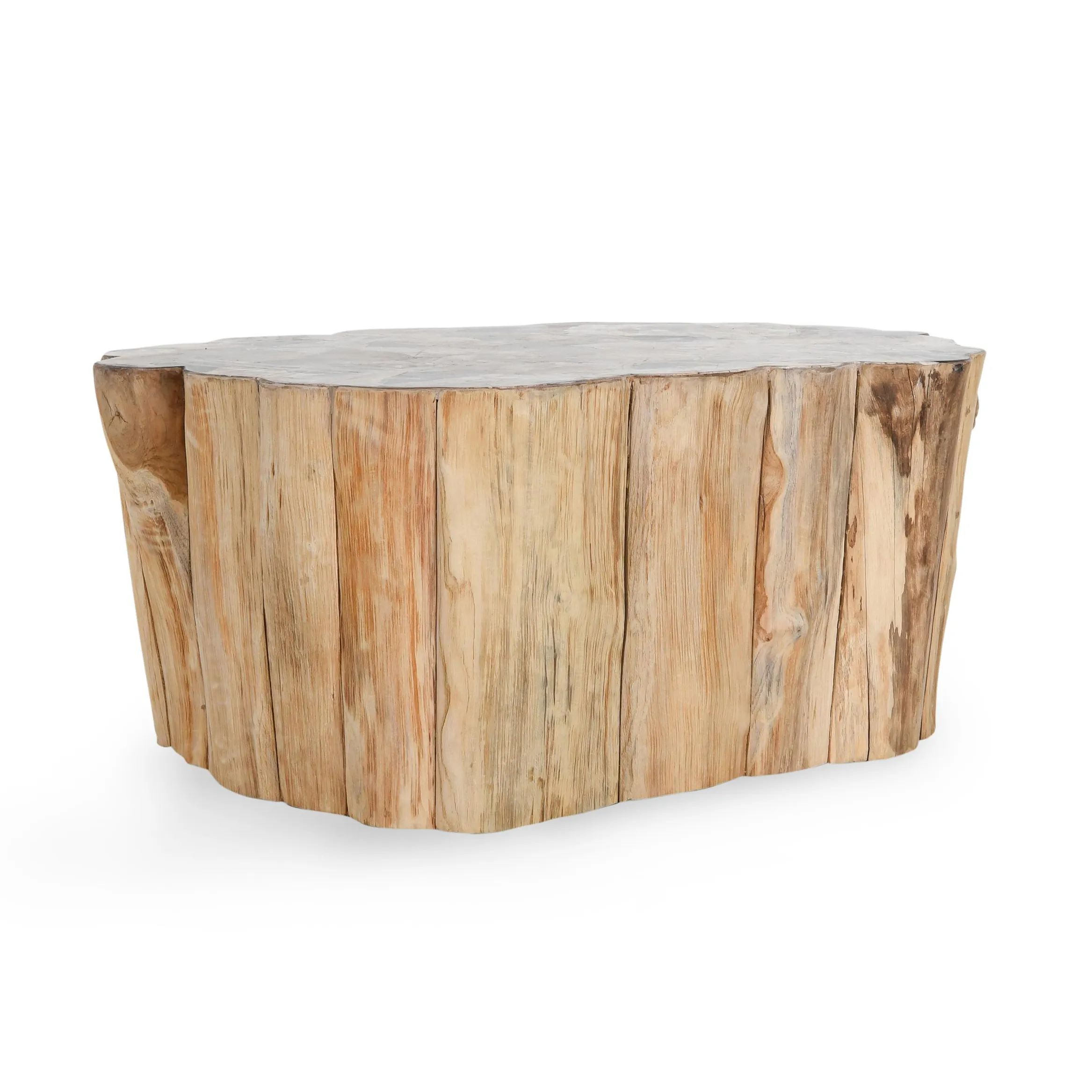 Norwest Teak Wood Coastal Coffee Table in Natural Tone