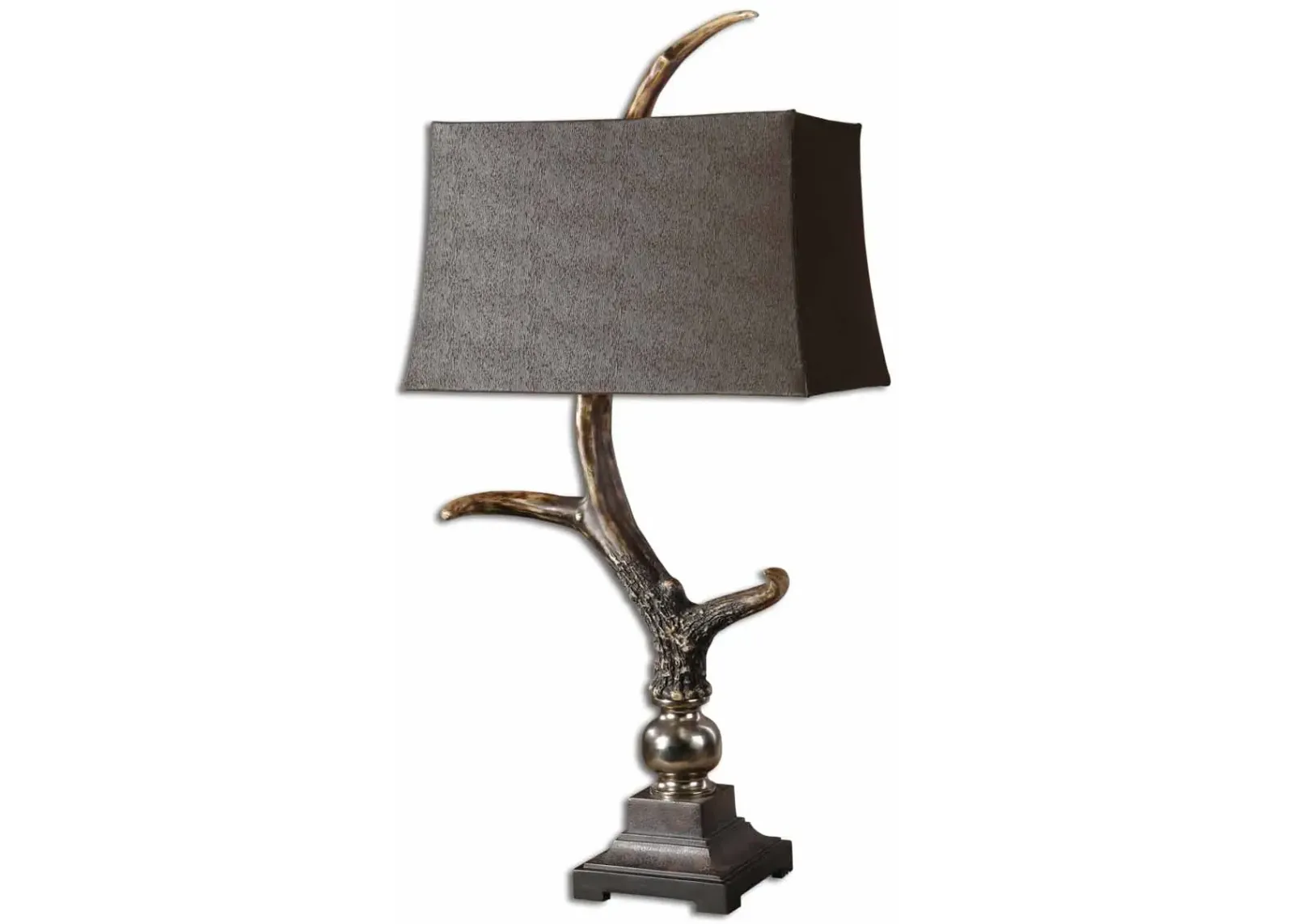 Stag Horn Dark Shade Table Lamp