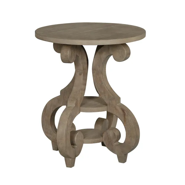 Tinley Park Round Accent End Table