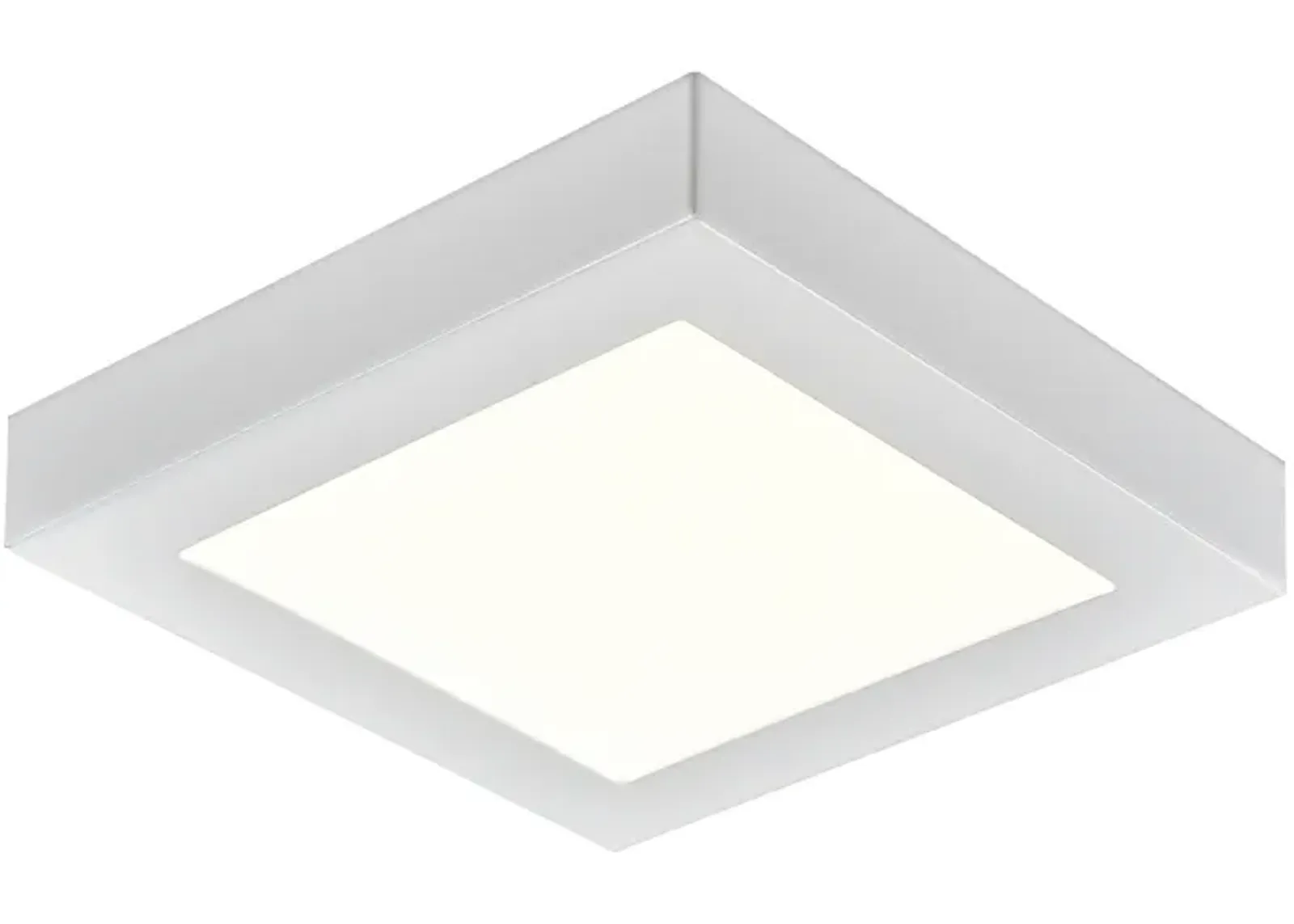 Titan 6" Wide Integrated LED Square Flush Mount - White