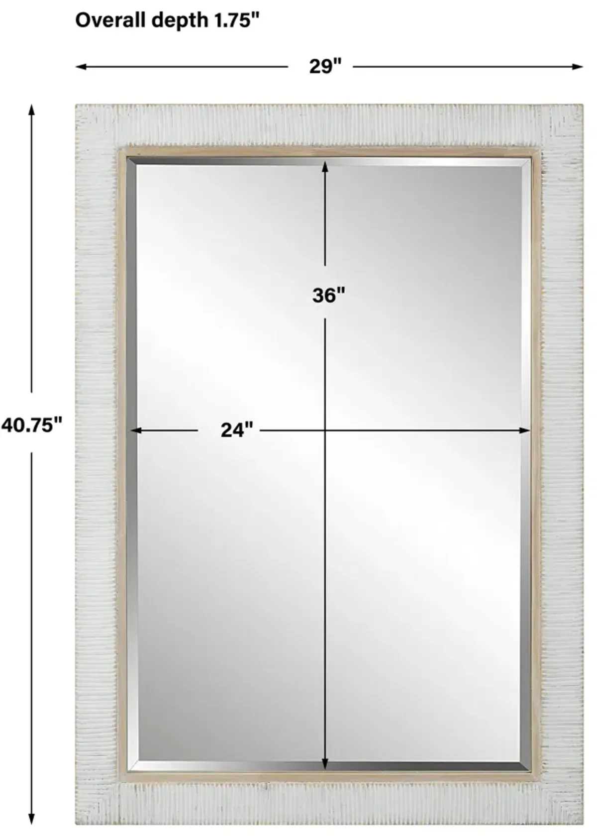 Cape Whitewashed Rattan Mirror