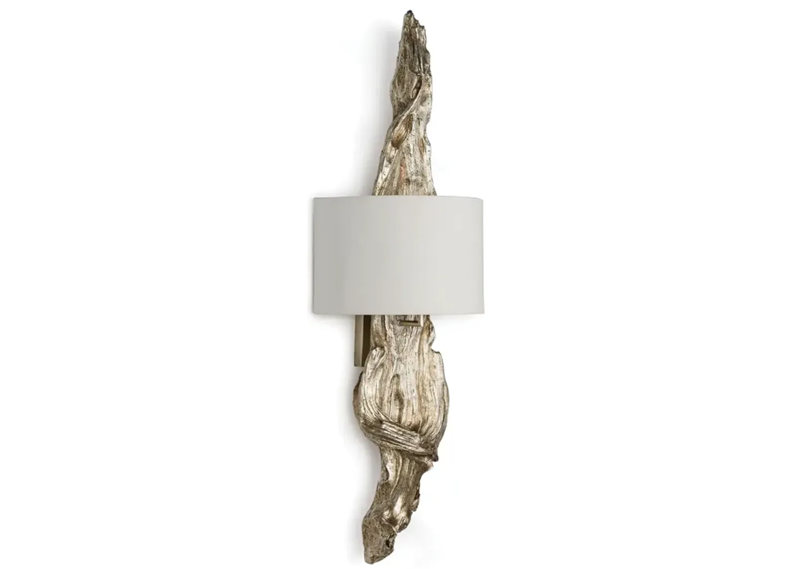 Driftwood Ambered Silver Leaf Sconce 