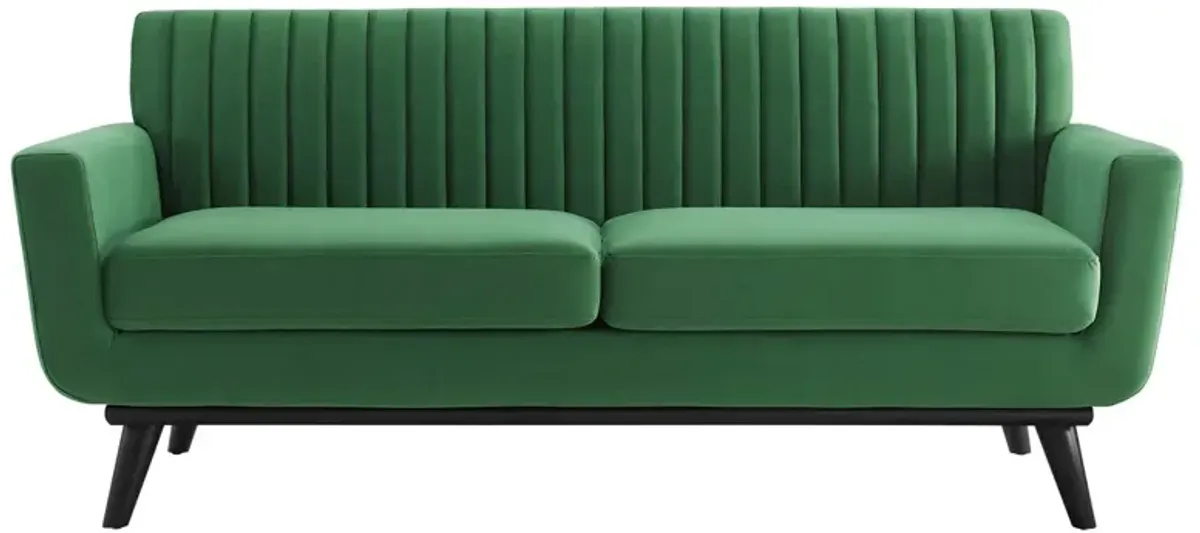 Engage Channel Tufted Performance Velvet Loveseat