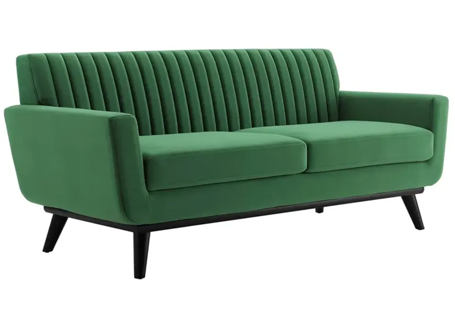 Engage Channel Tufted Performance Velvet Loveseat