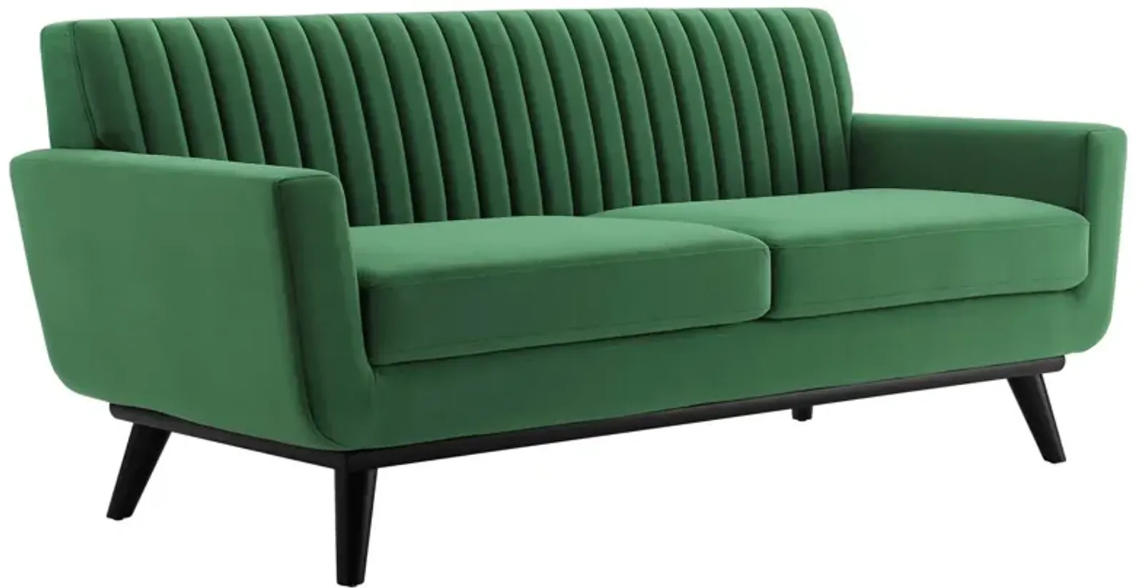 Engage Channel Tufted Performance Velvet Loveseat