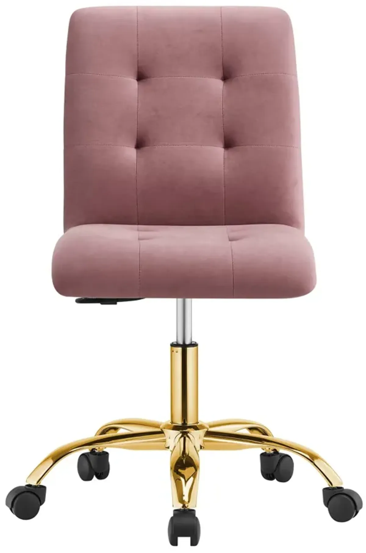 Prim Armless Performance Velvet Office Chair