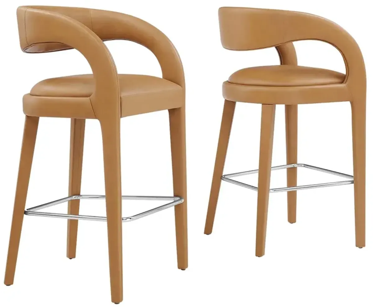 Pinnacle Vegan Leather Barstool  - Set of 2