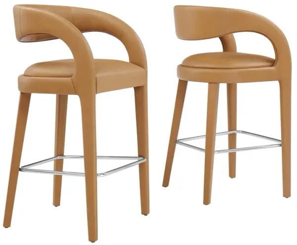 Pinnacle Vegan Leather Barstool  - Set of 2
