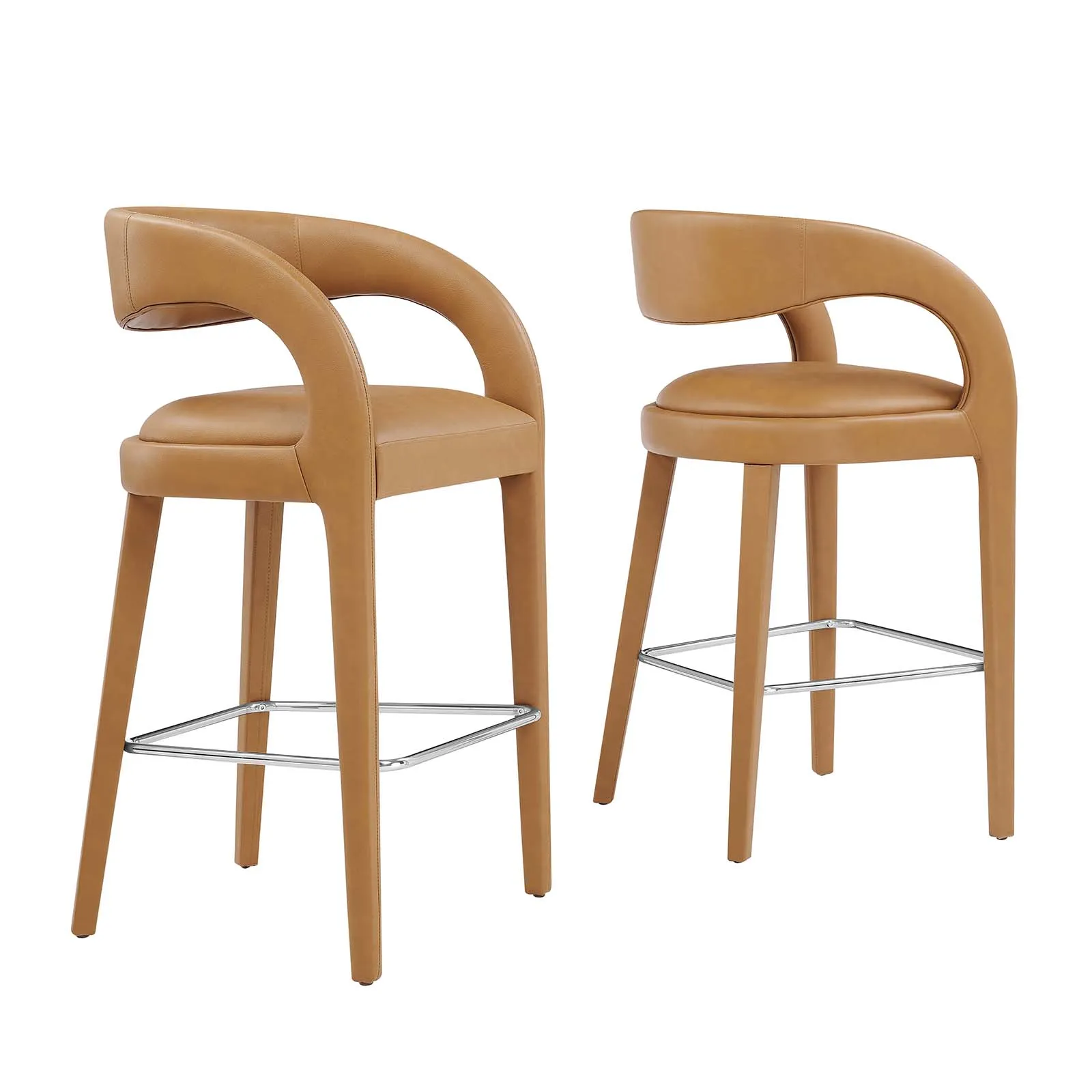 Pinnacle Vegan Leather Barstool  - Set of 2