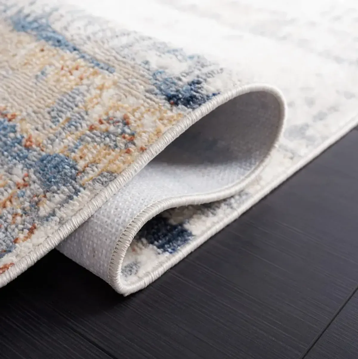 BAYSIDE 130 Blue 2'-2' X 8' Runner Rug