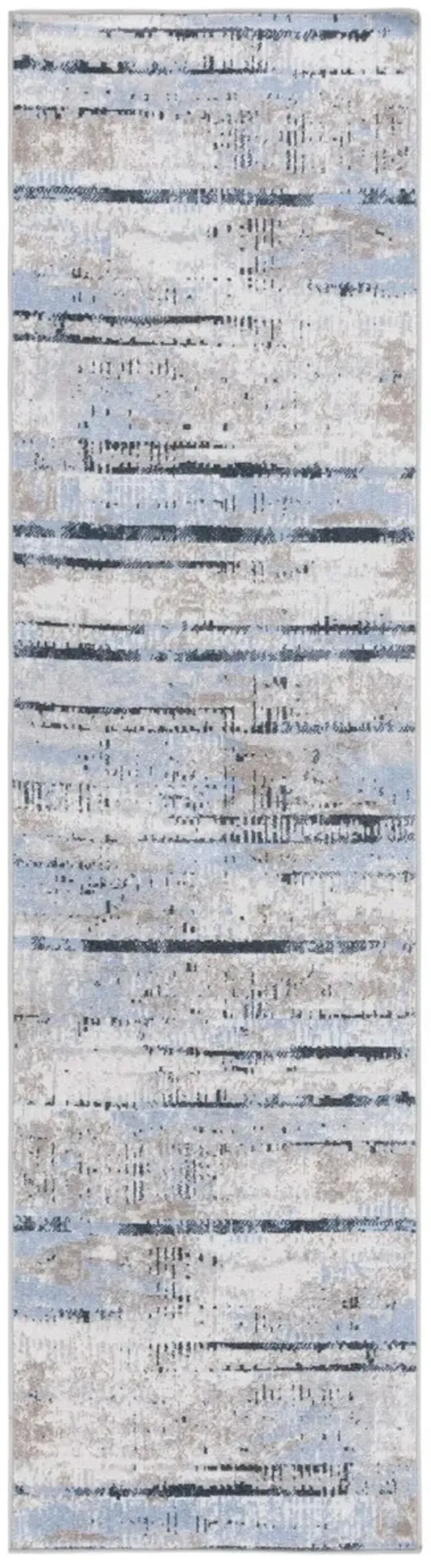 BAYSIDE 130 Blue 2'-2' X 8' Runner Rug