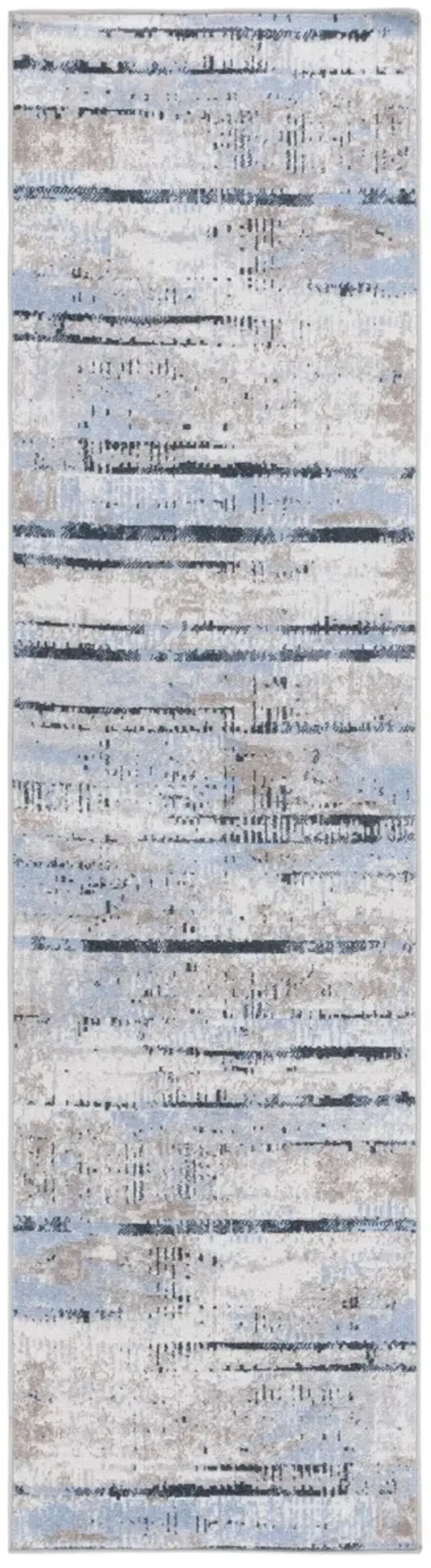 BAYSIDE 130 Blue 2'-2' X 8' Runner Rug