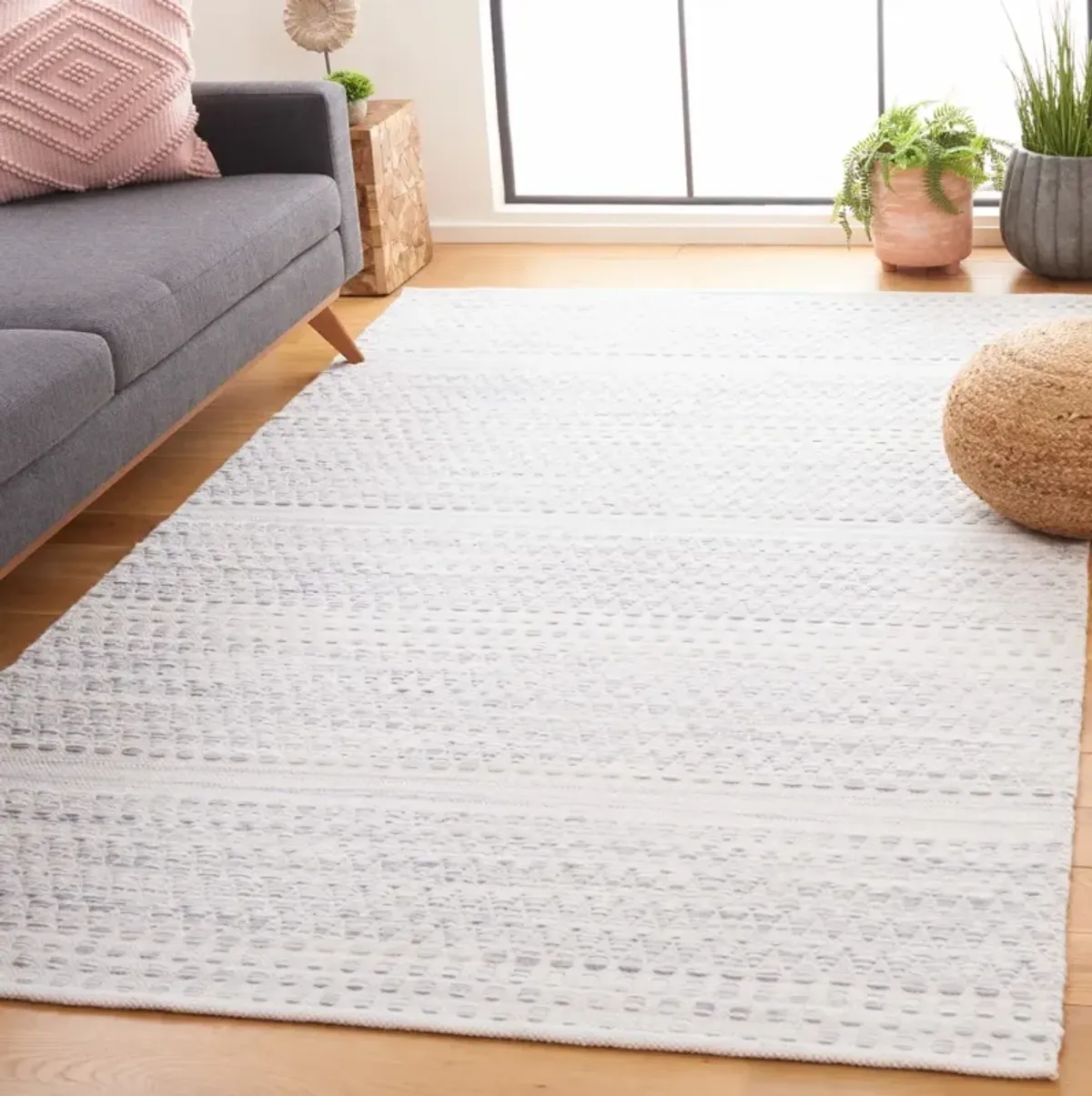 KILIM 954 IVORY  6' x 6' Square Square Rug