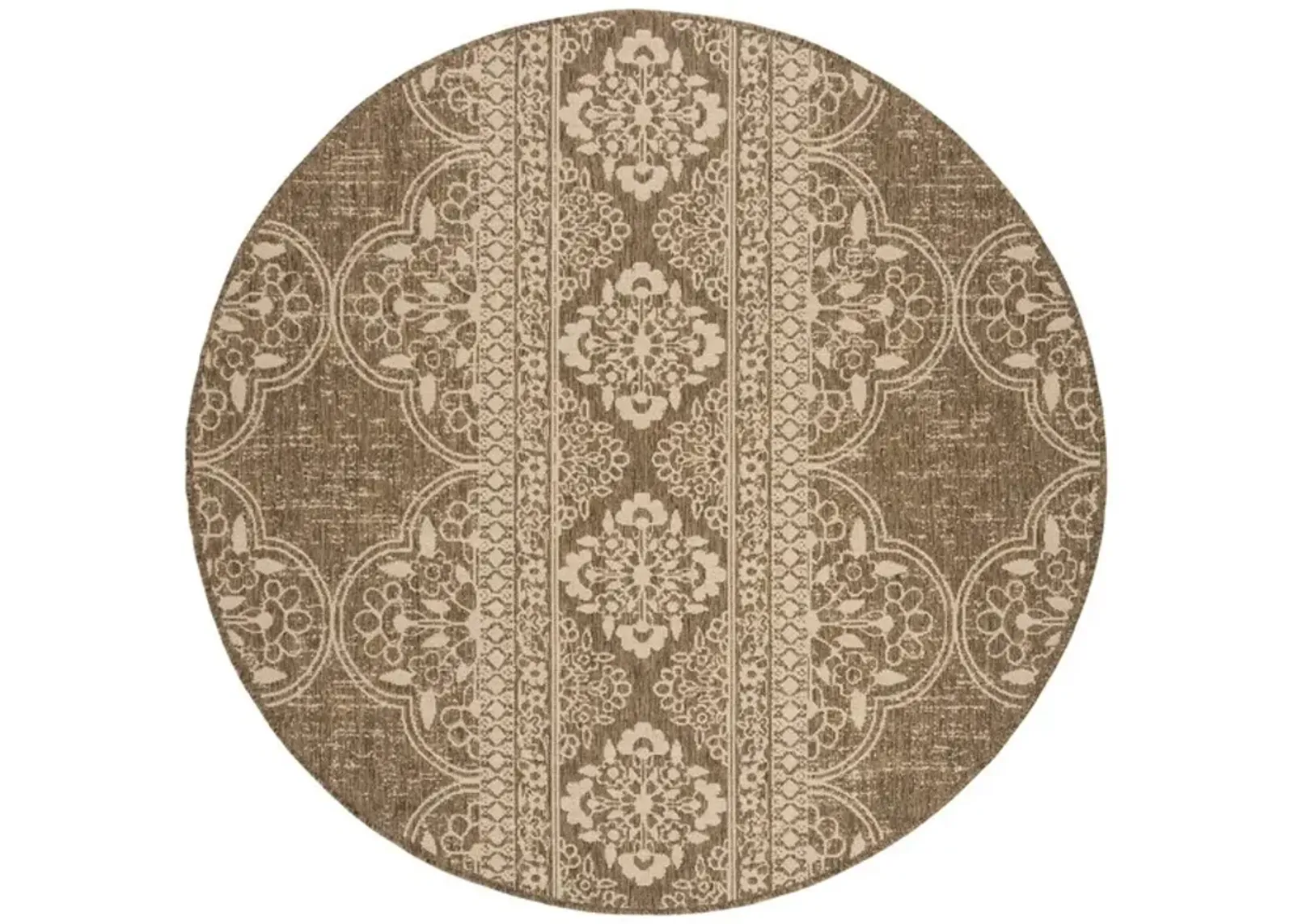 LINDEN 174 Collection LND174A-6R Cream / Beige 6'-7" X 6'-7" Round