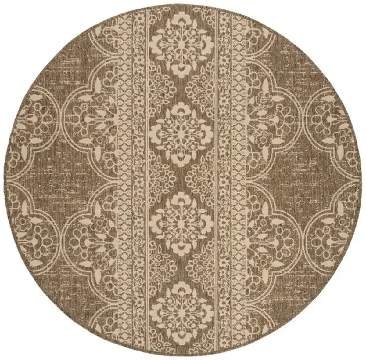 LINDEN 174 Collection LND174A-6R Cream / Beige 6'-7" X 6'-7" Round