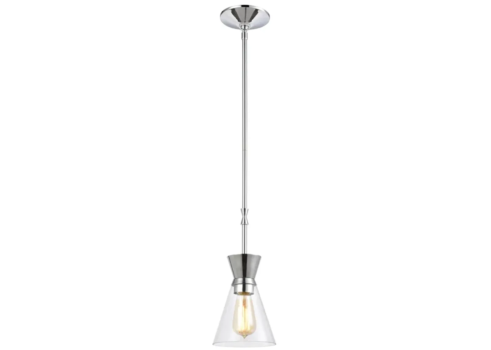 Modley 6" Wide 1-Light Mini Pendant - Polished Chrome