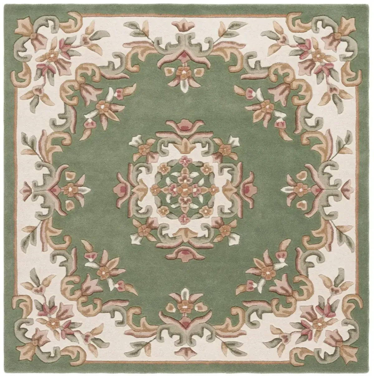 AUBUSSON Hand Tufted 6' x 6' Square area rug