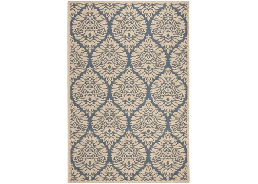 LINDEN 135 Collection LND135M-6SQ Blue / Creme 6'-7" X 6'-7" Square