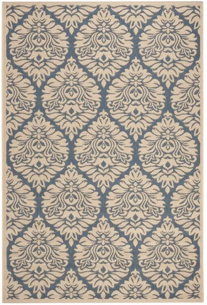 LINDEN 135 Collection LND135M-6SQ Blue / Creme 6'-7" X 6'-7" Square