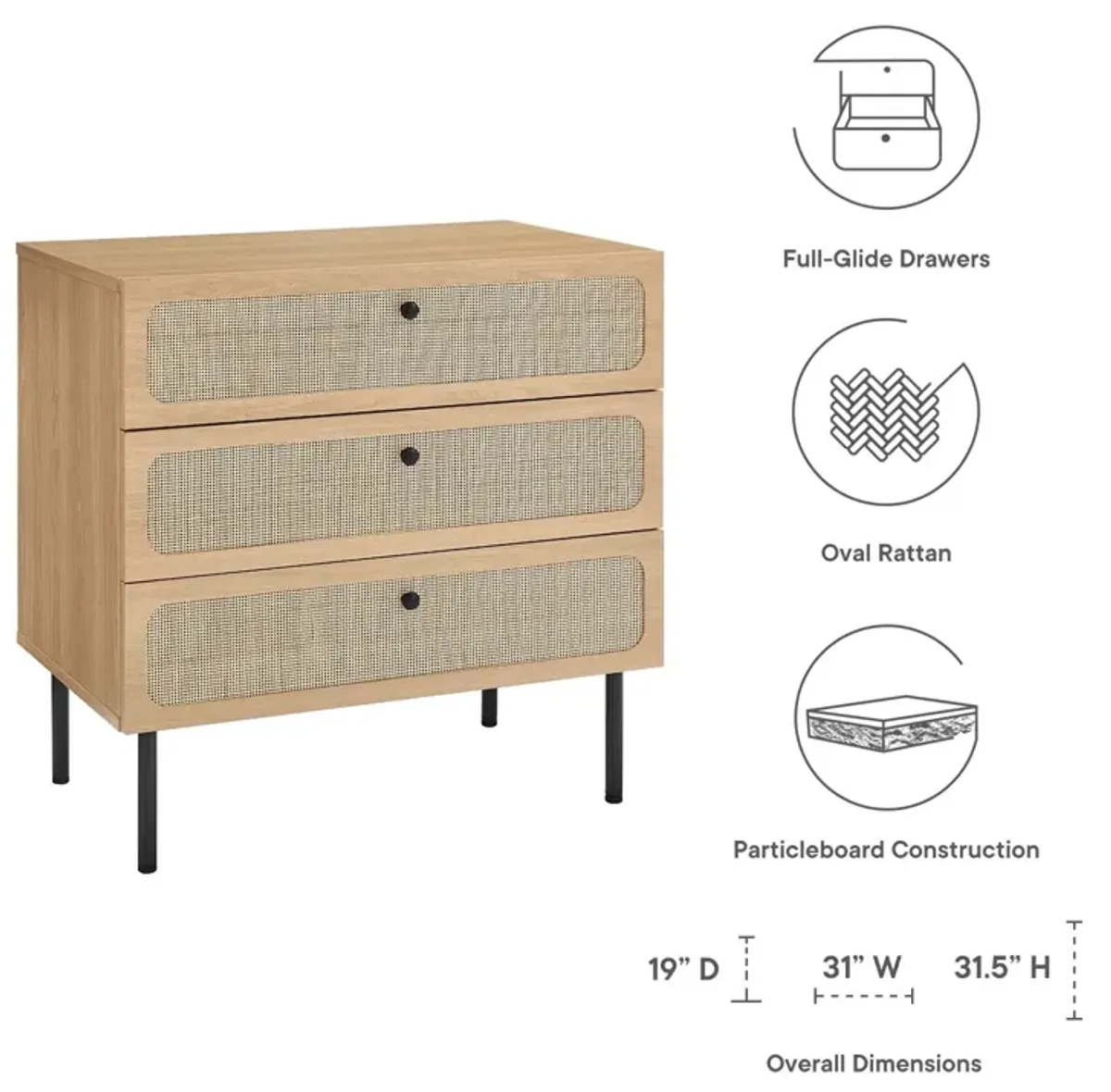 Chaucer 3-Drawer Chest