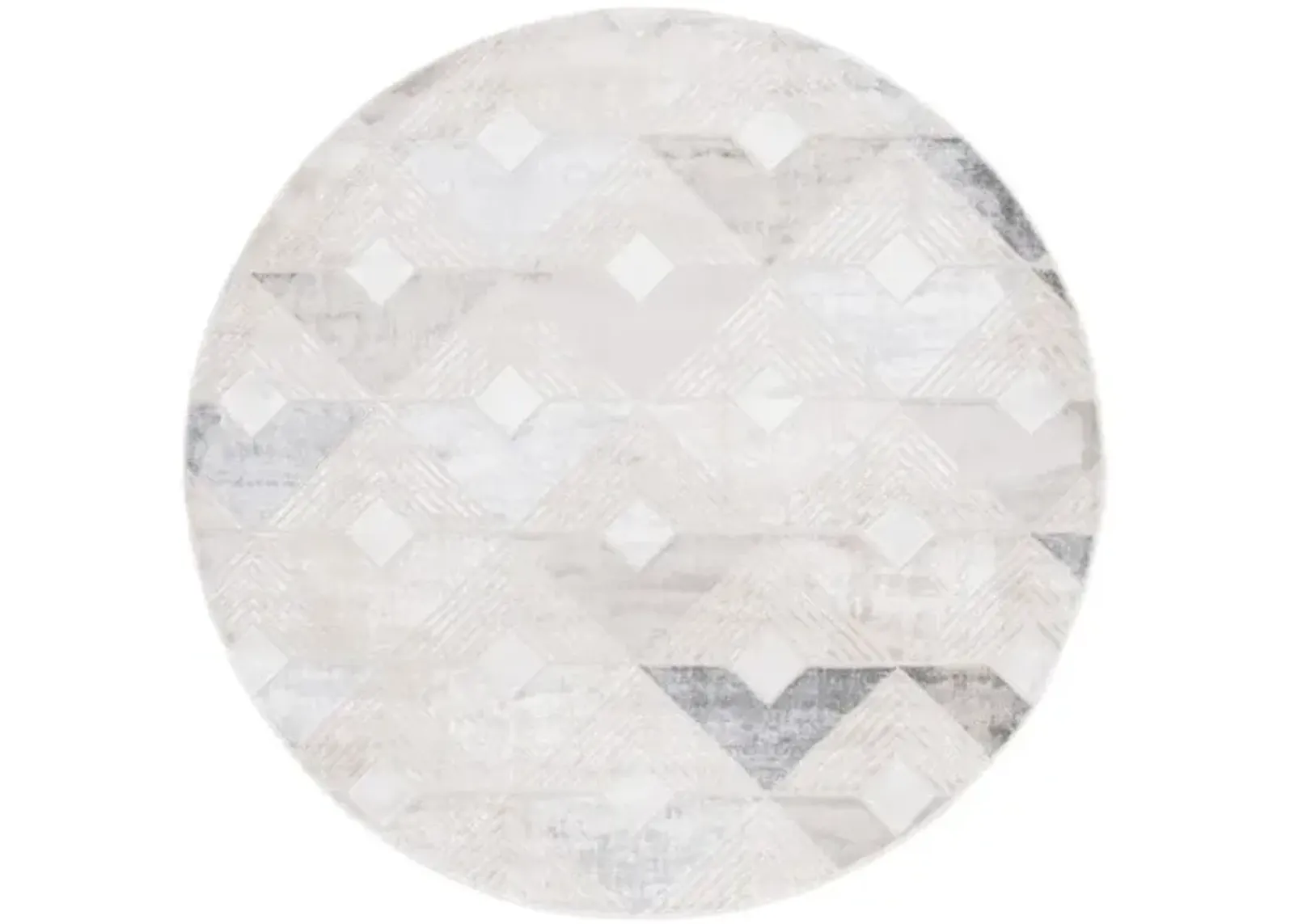 SAYLOR 101 Grey  6'-3' X 6'-3' Round Round Rug