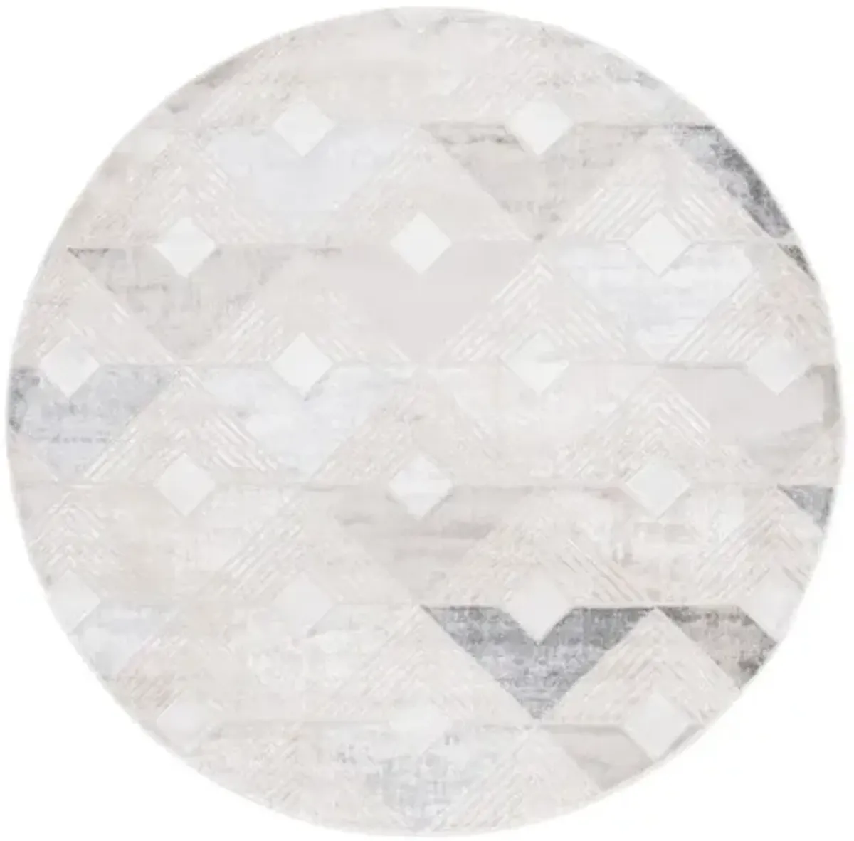 SAYLOR 101 Grey  6'-3' X 6'-3' Round Round Rug