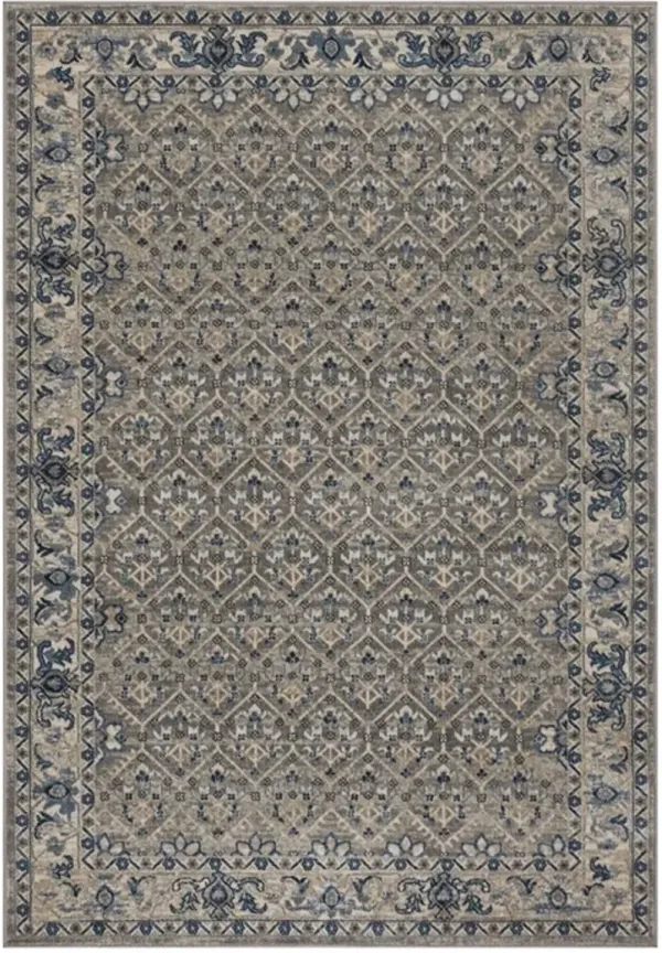 Brentwood 869 Light Grey / Blue 10' X 13' Oversized Rectangle Powerloomed Rug