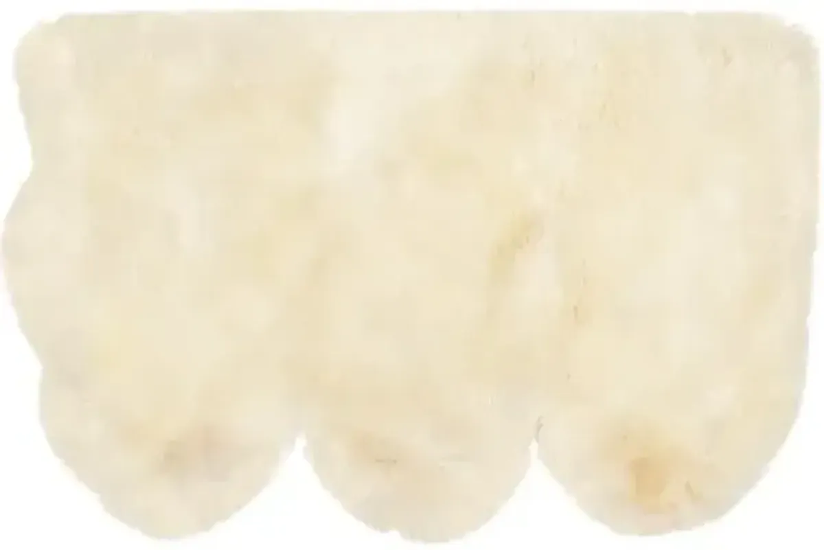 SHEEP SKIN 211  White 3' X 5' Small Rectangle Rug