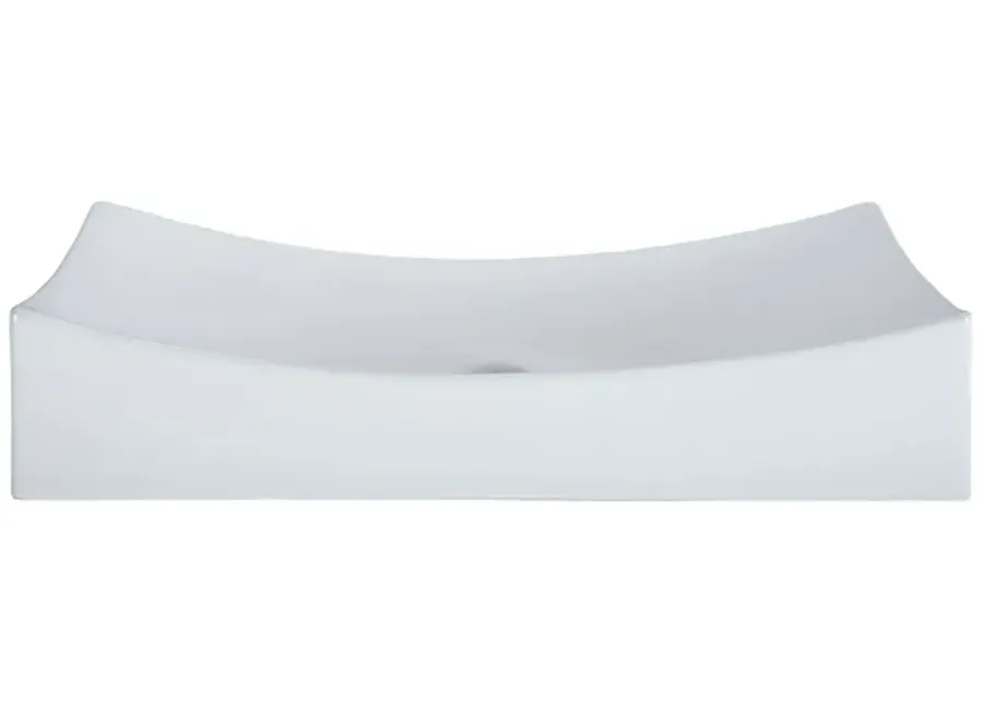 Vitreous China Rectangle Vessel Sink - White 26 inch