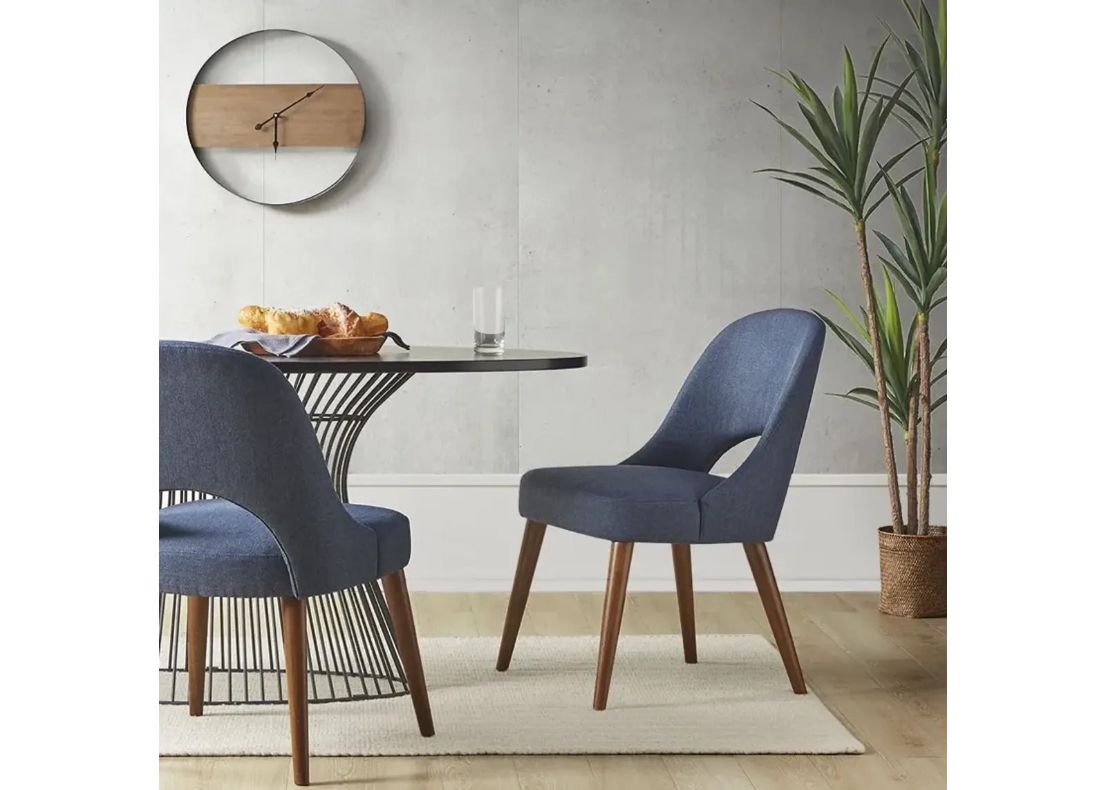 INK+IVY Nola Navy Dining Side Chair (Set of 2)