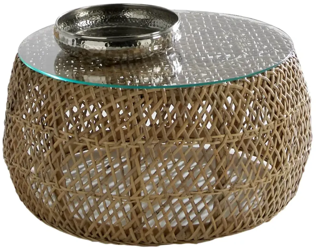 Panama Jack Sumatra Coffee Table with Glass - 