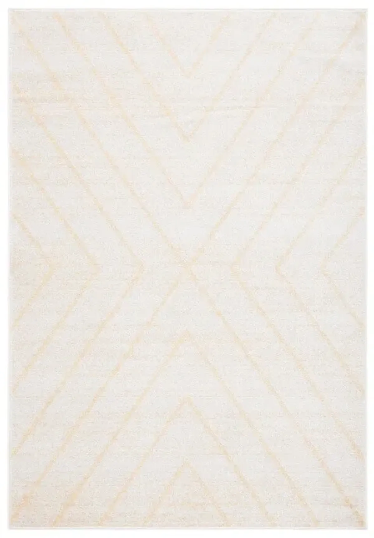 ADIRONDACK Contemporary Ivory / Gold 2'-6" X 8' Powerloomed Rug