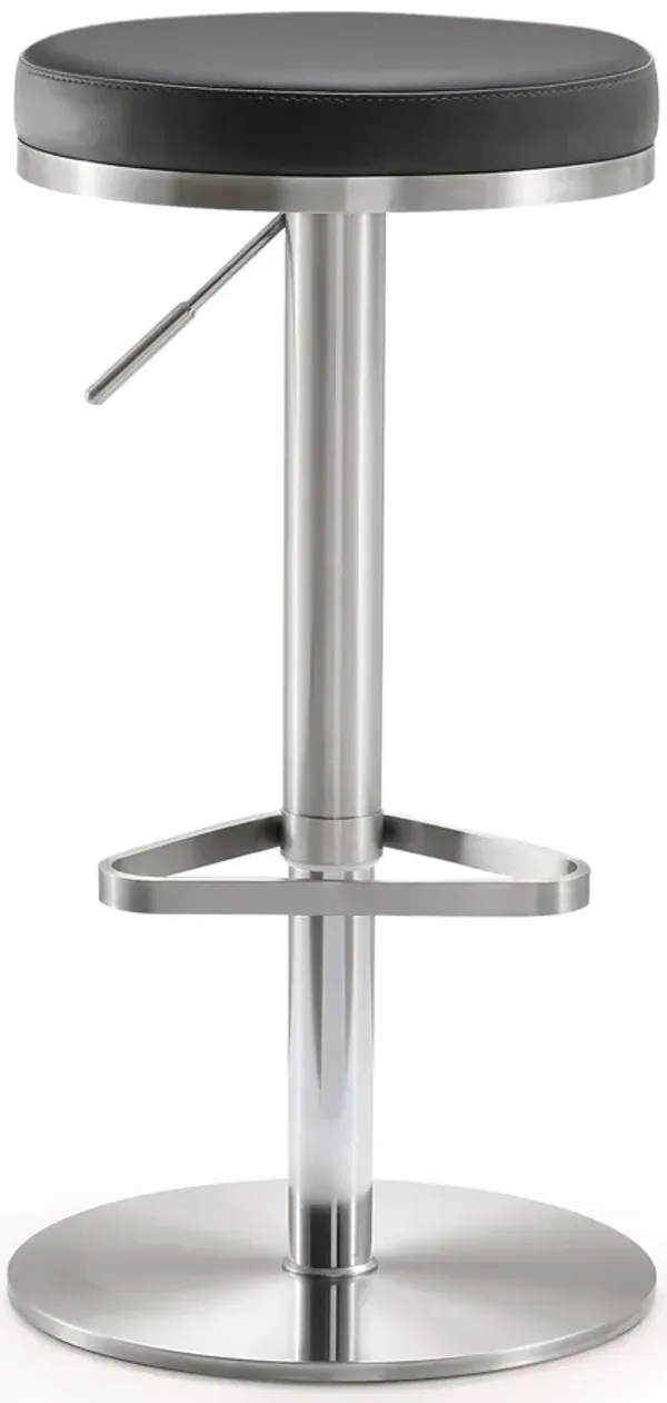 fano black stainless steel adjustable barstool