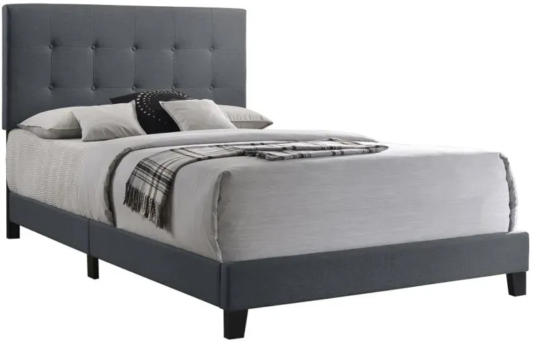 Mapes Tufted Upholstered Eastern King Bed Grey