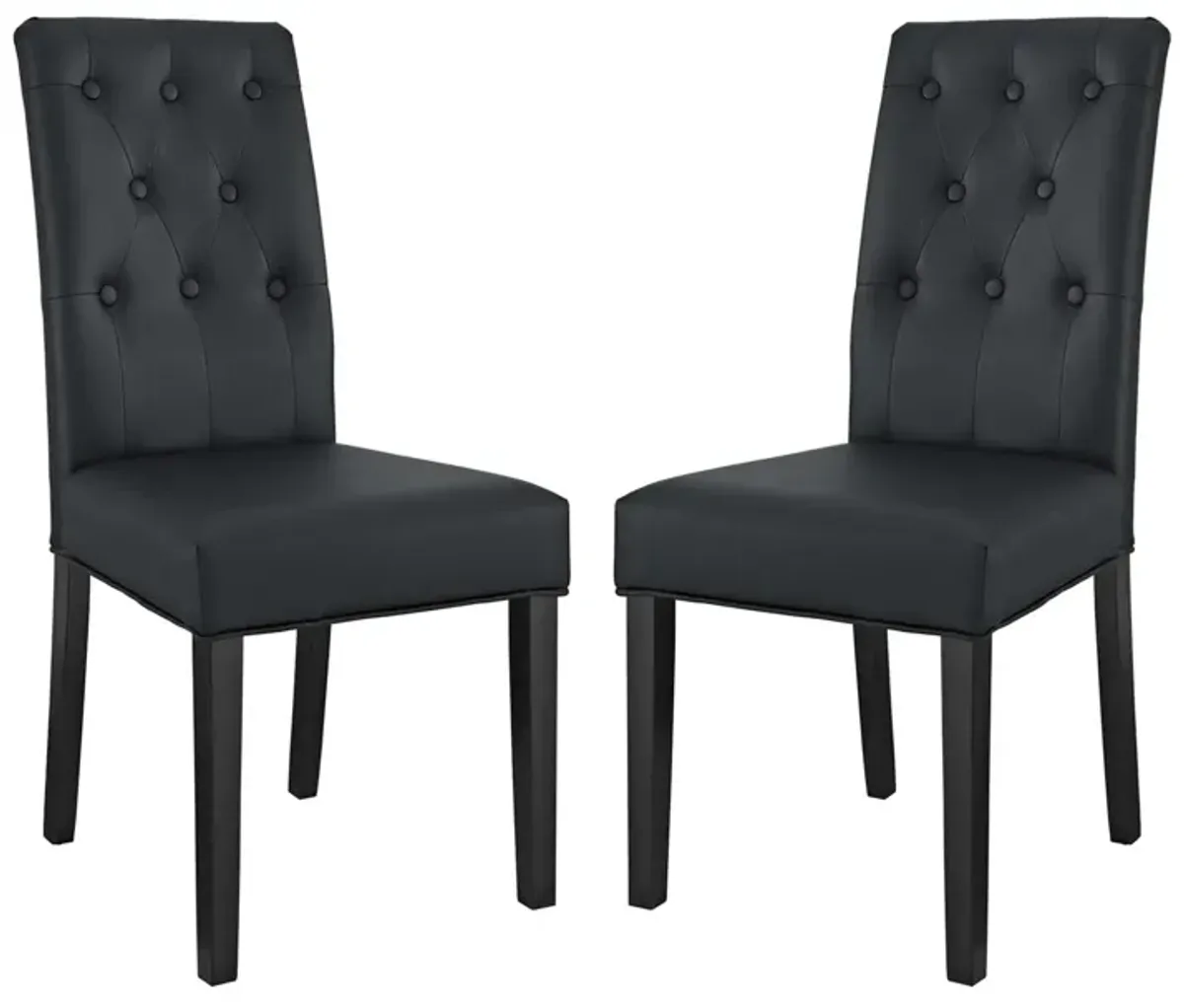 Confer Dining Side Chair Vinyl Set of 2