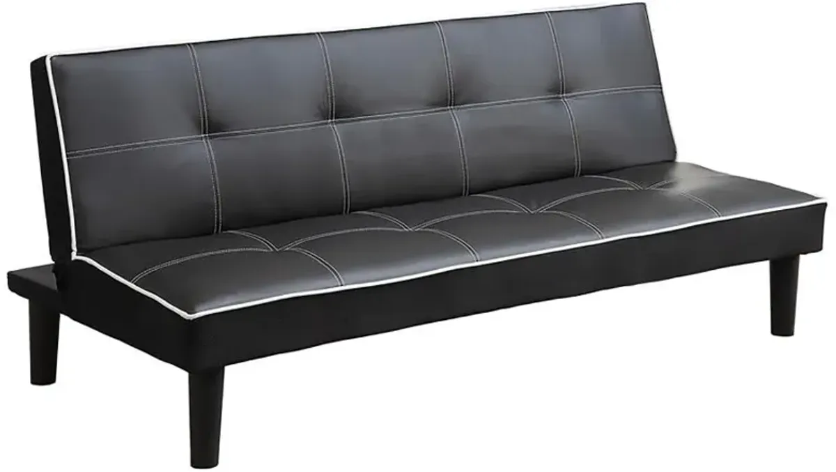 Katrina Tufted Upholstered Sofa Bed Black