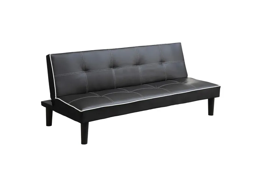 Katrina Tufted Upholstered Sofa Bed Black