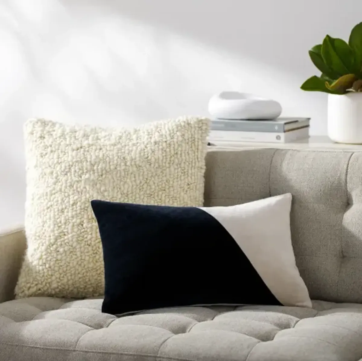 Cotton Velvet Accent Pillow