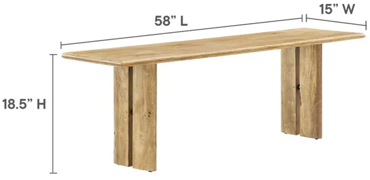 Amistad 58" Wood Bench