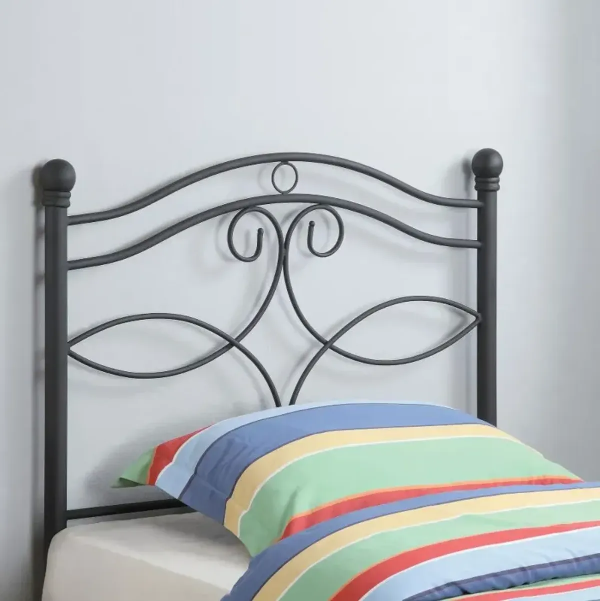 Callie Twin Metal Headboard Matte Black