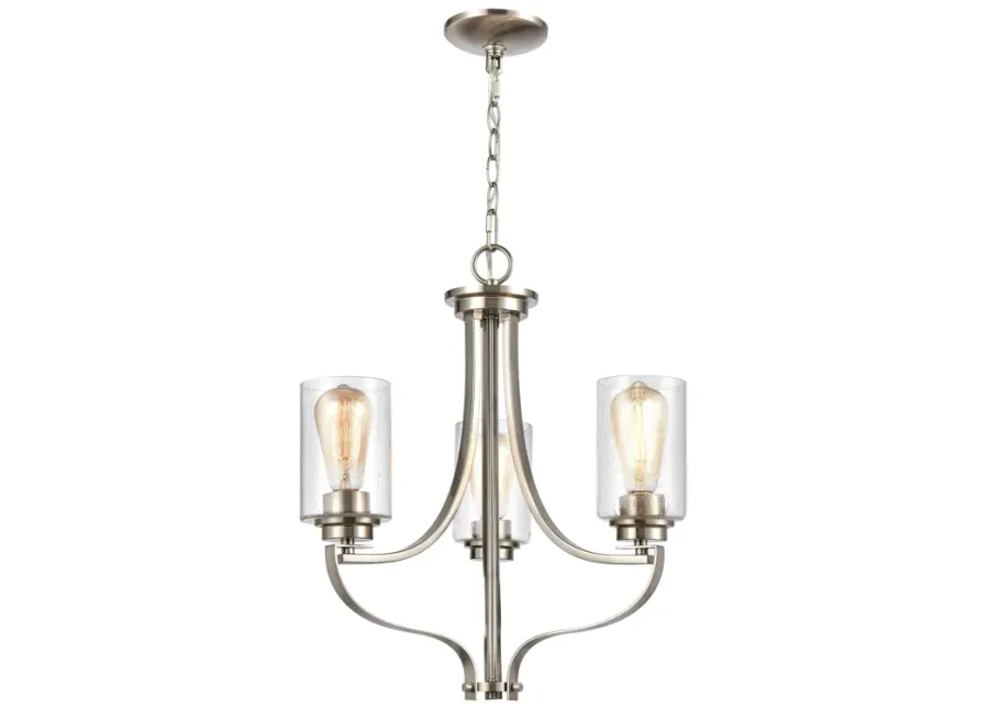 Market Square 19" Wide 3-Light Chandelier - Brushed Nickel