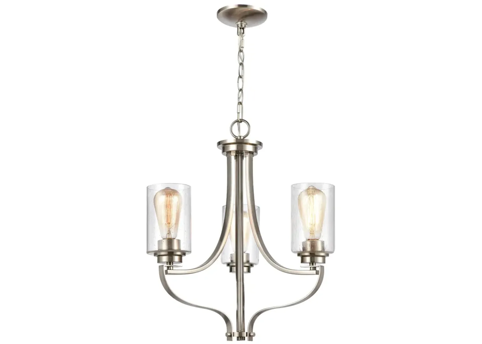 Market Square 19" Wide 3-Light Chandelier - Brushed Nickel