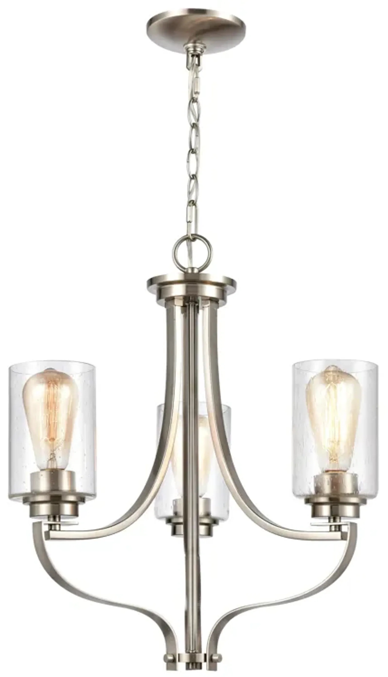 Market Square 19" Wide 3-Light Chandelier - Brushed Nickel