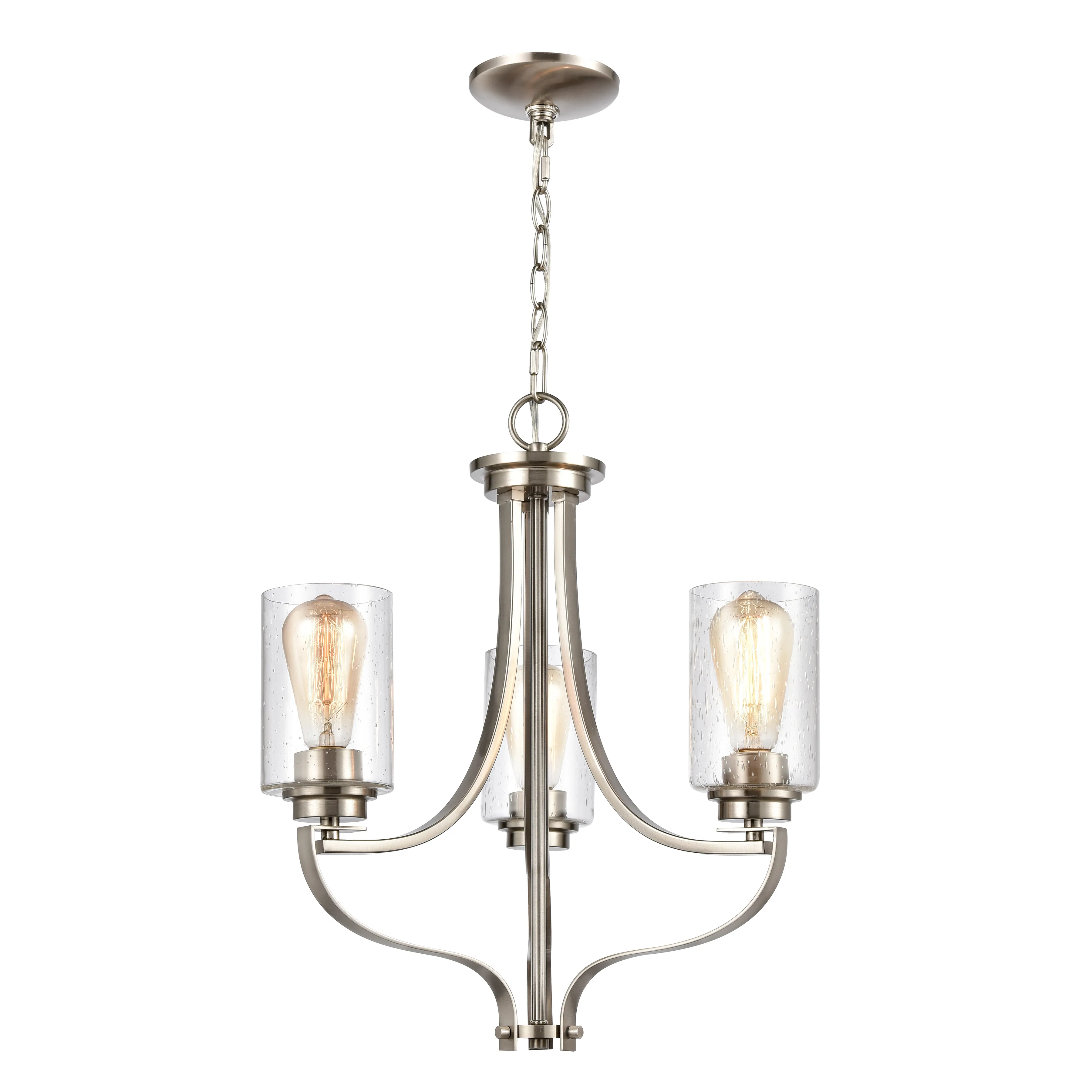 Market Square 19" Wide 3-Light Chandelier - Brushed Nickel